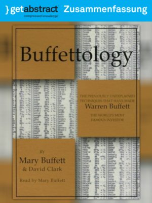 cover image of Buffettology (Zusammenfassung)